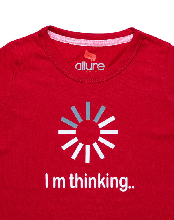 AllureP Girls T-Shirt Thinking Red - Image 2