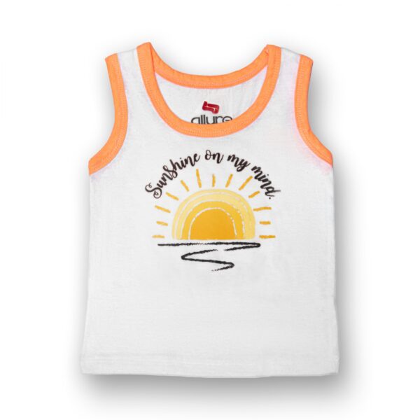 AllurePremium T-shirt S-L Sunshine Mind White Orange