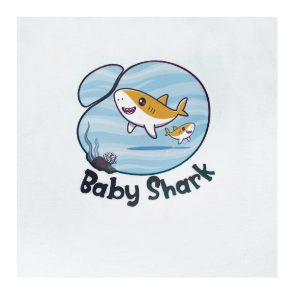 AllurePremium T-shirt S-L Baby Shark White Blue - Image 2